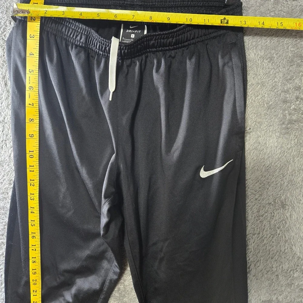 Nike Mens Dri-FIT Academy Training Pants Black Mesh Tapered Joggers Small